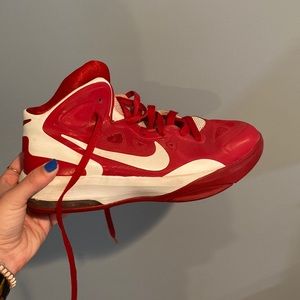 red and white nike air max shoes sz 7.5